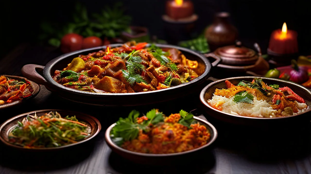 North Indian vegetarian dishes served at J60 Rooftop Restaurant, Ashok Vihar